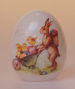 Ei aus Porzellan, Hase und Kücken