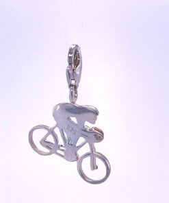 Alternative view of Bettelarmband-Anhänger "Fahrradfahrer"