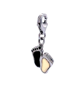 Alternative view of Bettelarmband-Anhänger “Füße”