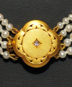 Alternative view of Collier Perle mit einer Brillantraute