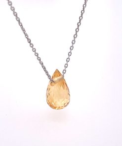 Alternative view of Silberschmuck mit  Edelstein Citrin, Tropfen (Drop)