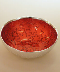 Schüssel aus Glas und Silber